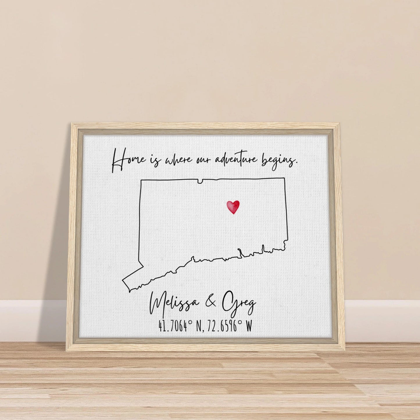 Home is Where Our Adventure Begins Keepsake Map or Guestbook - Out of Office Outfitters - Print Material