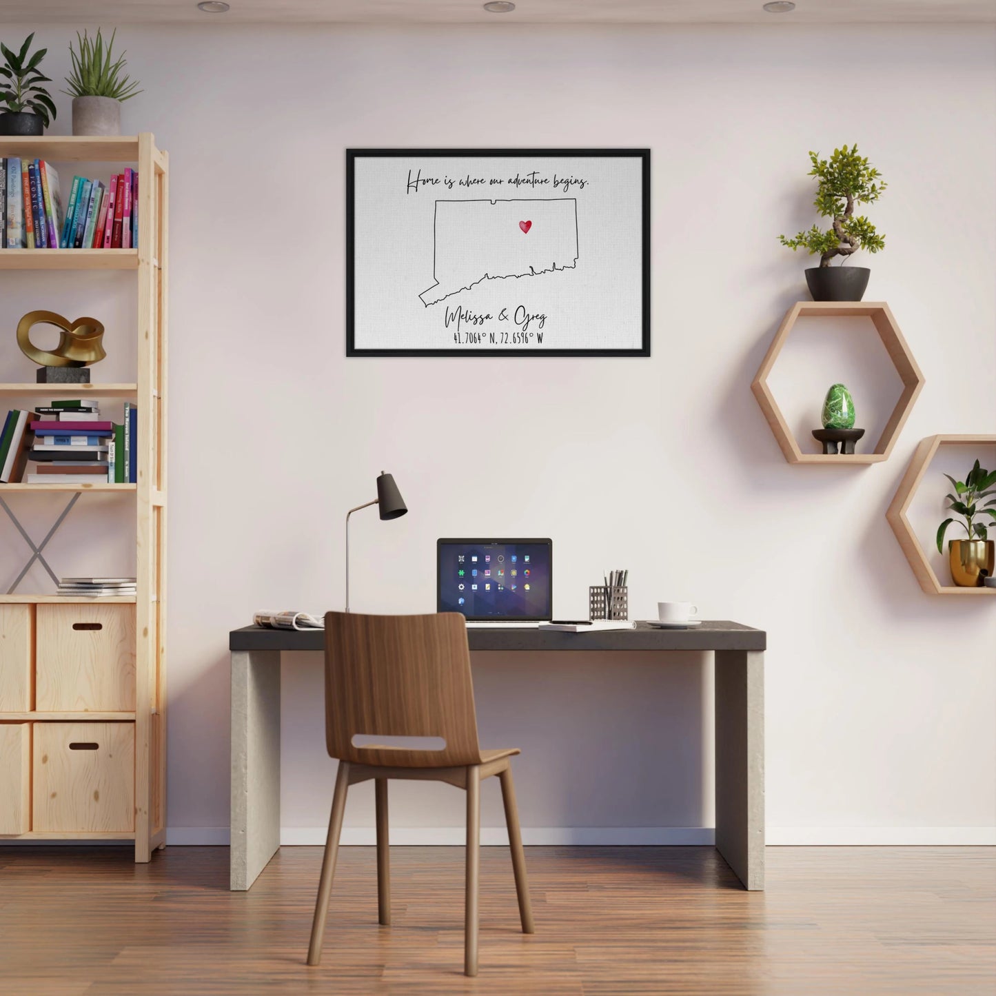 Home is Where Our Adventure Begins Keepsake Map or Guestbook - Out of Office Outfitters - Print Material