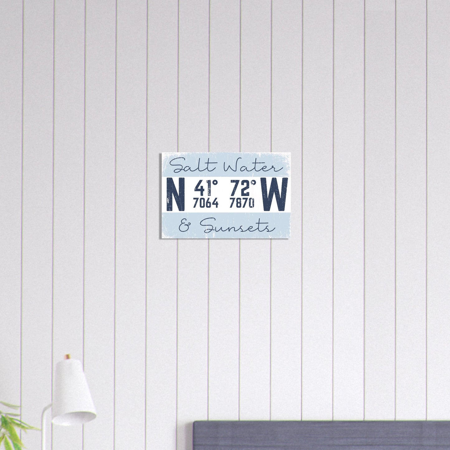 Salt Water & Sunsets Coordinates Canvas Wall Art - Out of Office Outfitters - Print Material