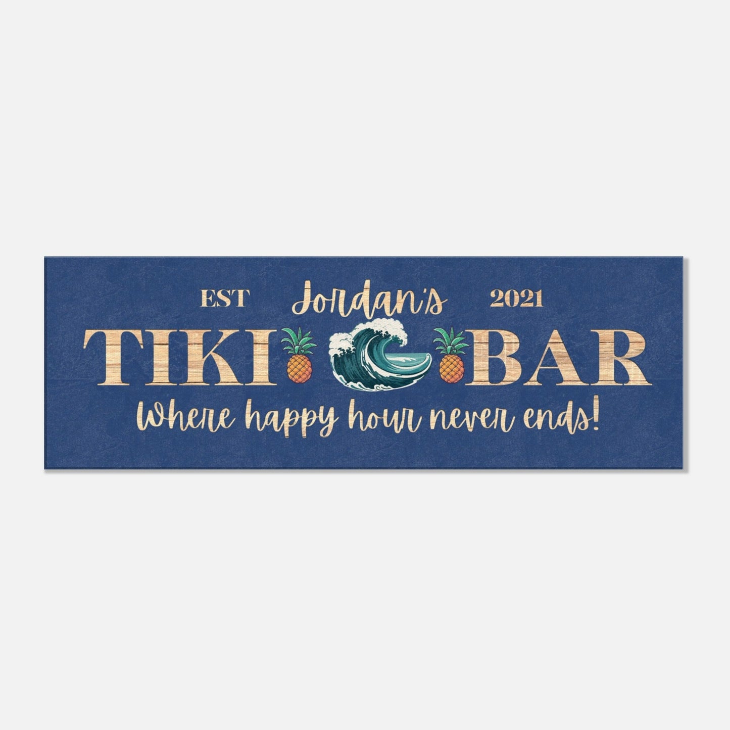 Tropical Tiki Bar Sign Canvas - Out of Office Outfitters - Print Material