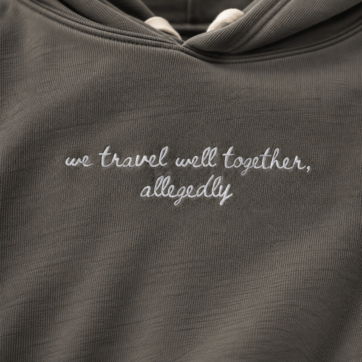 "We Travel Well Together Allegedly" Personalized Travel Truths Hoodie