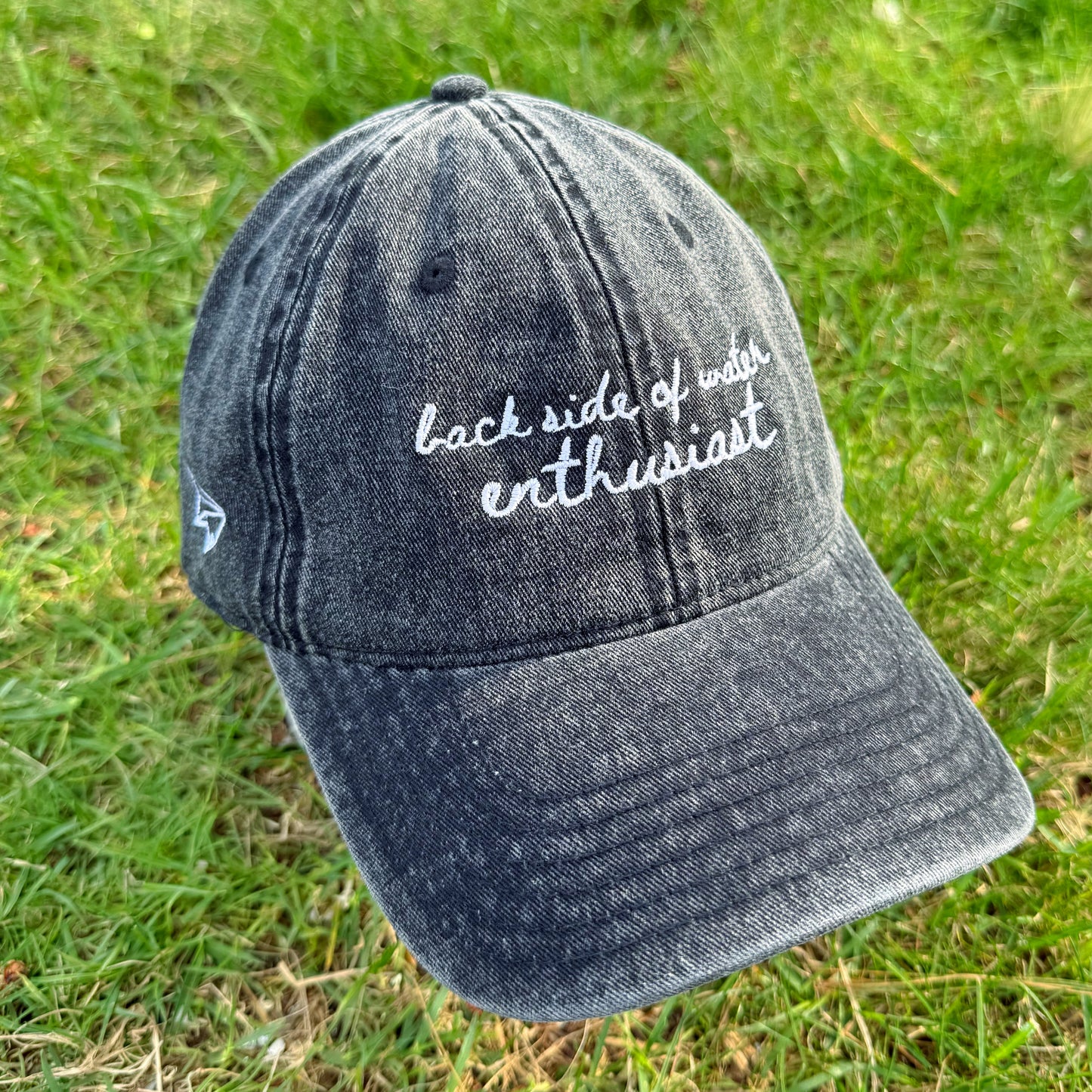 "Back side of water enthusiast" Funny Travel Hat for Theme Park Lovers - to the side