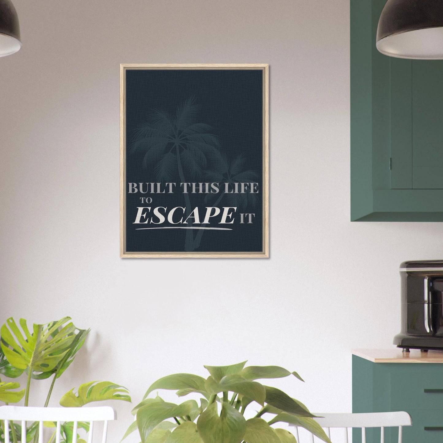 Built This Life to Escape It — Minimal Typography Canvas