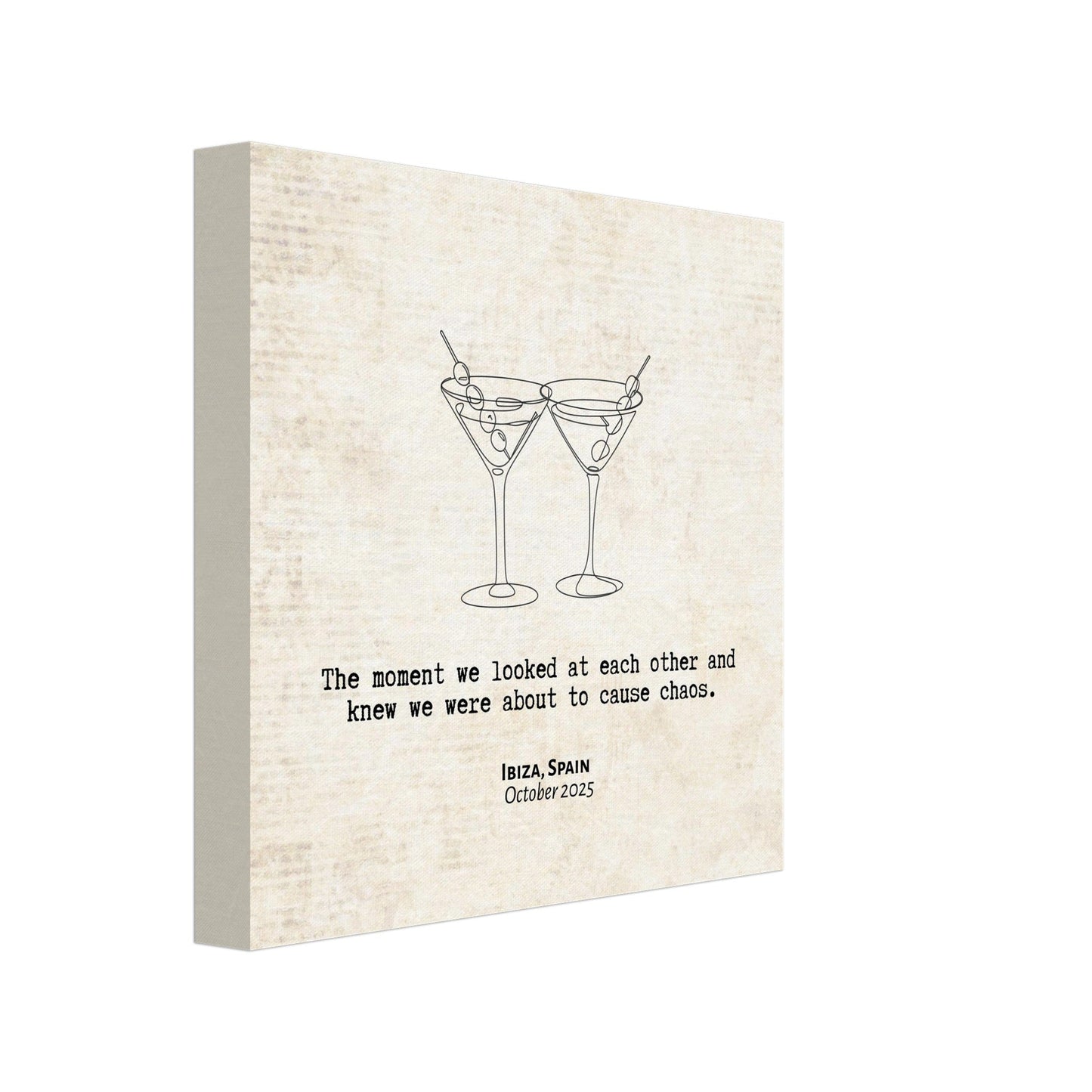 "About to Cause Chaos" - Personalized Travel Micro Memory Canvas - Out of Office Outfitters - 