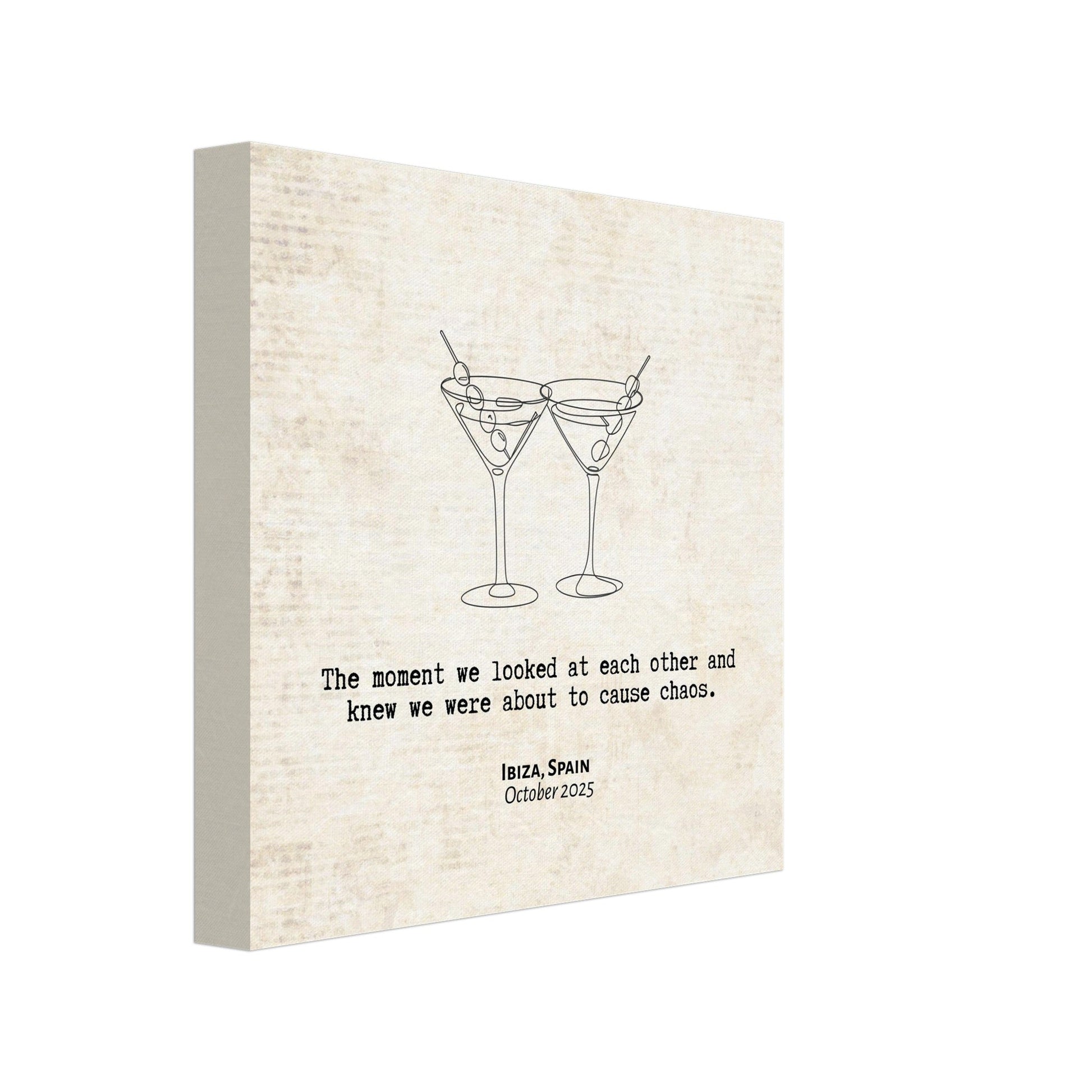 "About to Cause Chaos" - Personalized Travel Micro Memory Canvas - Out of Office Outfitters - 