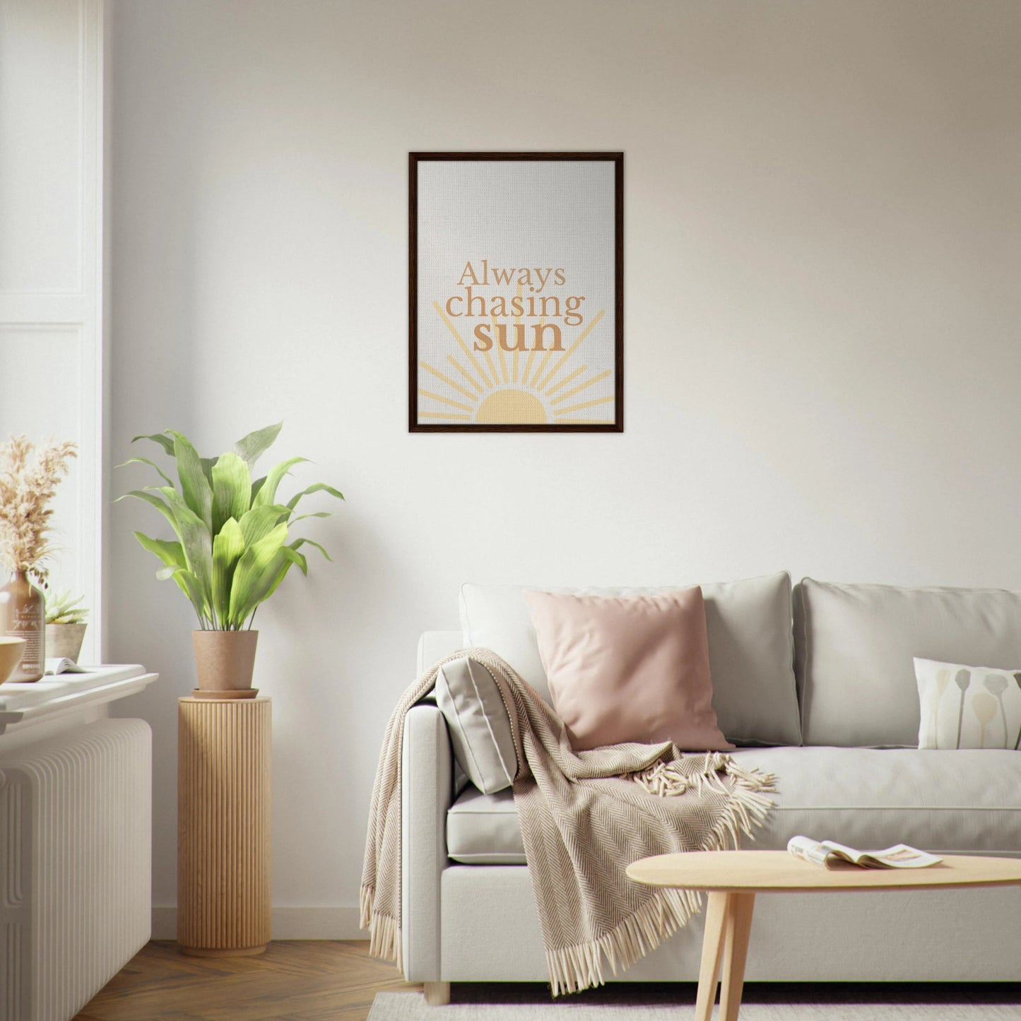 Always Chasing the Sun - Warm Minimal Canvas - Out of Office Outfitters - Print Material