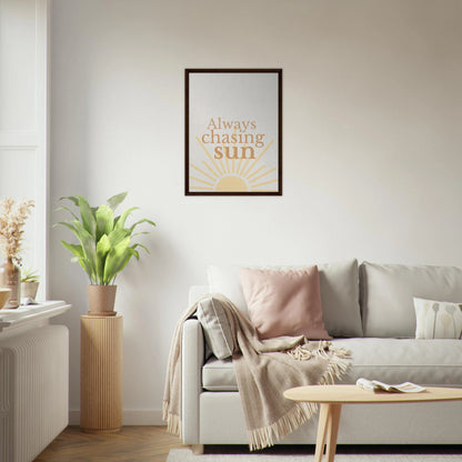 Always Chasing the Sun - Warm Minimal Canvas - Out of Office Outfitters - Print Material