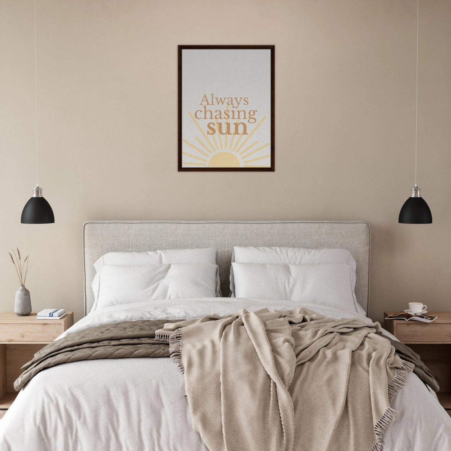 Always Chasing the Sun - Warm Minimal Canvas - Out of Office Outfitters - Print Material