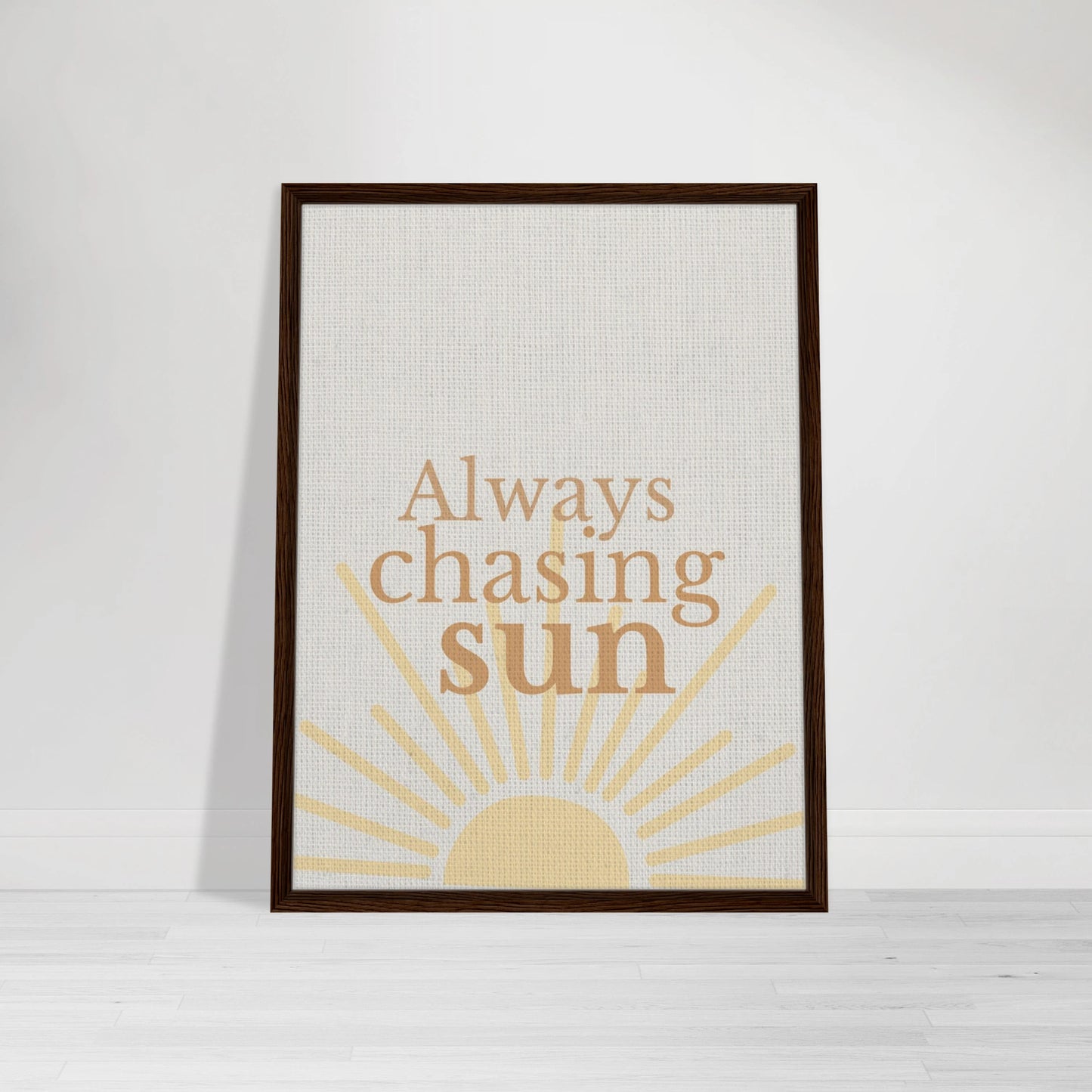 Always Chasing the Sun - Warm Minimal Canvas - Out of Office Outfitters - Print Material