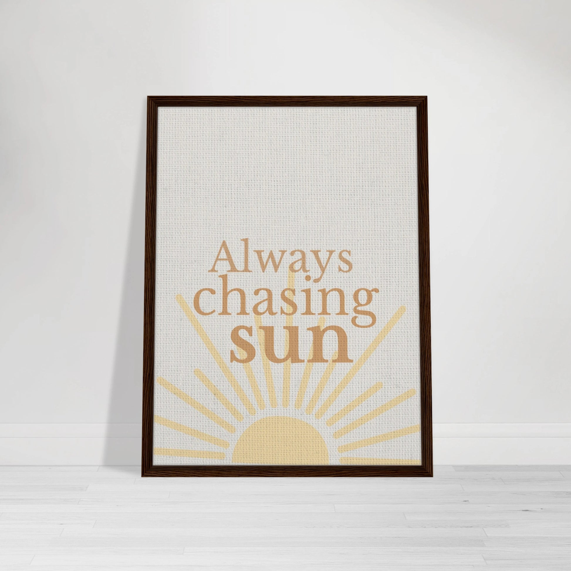 Always Chasing the Sun - Warm Minimal Canvas - Out of Office Outfitters - Print Material