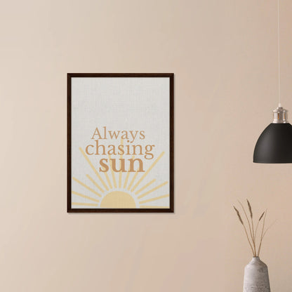 Always Chasing the Sun - Warm Minimal Canvas - Out of Office Outfitters - Print Material