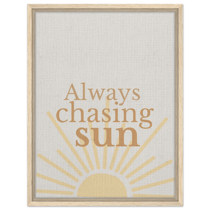 Always Chasing the Sun - Warm Minimal Canvas - Out of Office Outfitters - Print Material