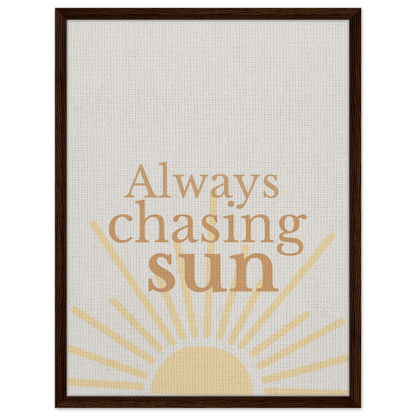 Always Chasing the Sun - Warm Minimal Canvas - Out of Office Outfitters - Print Material