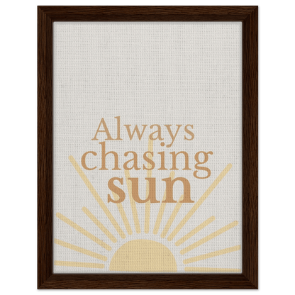 Always Chasing the Sun - Warm Minimal Canvas - Out of Office Outfitters - Print Material