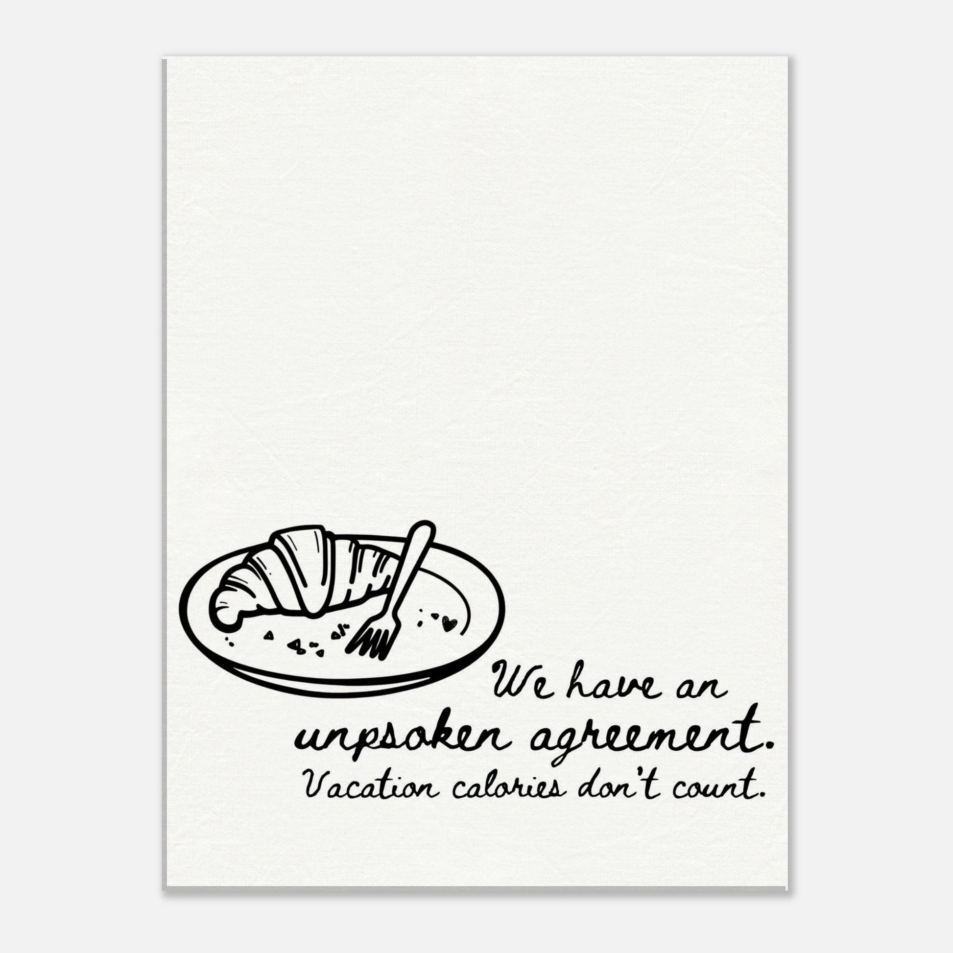 Calories Don't Exist on Vacation - Travel Couple Art - Out of Office Outfitters - Print Material
