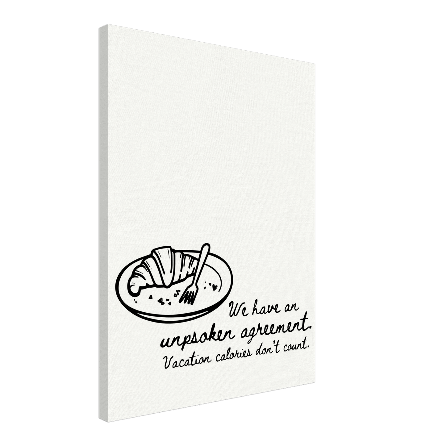 Calories Don't Exist on Vacation - Travel Couple Art - Out of Office Outfitters - Print Material