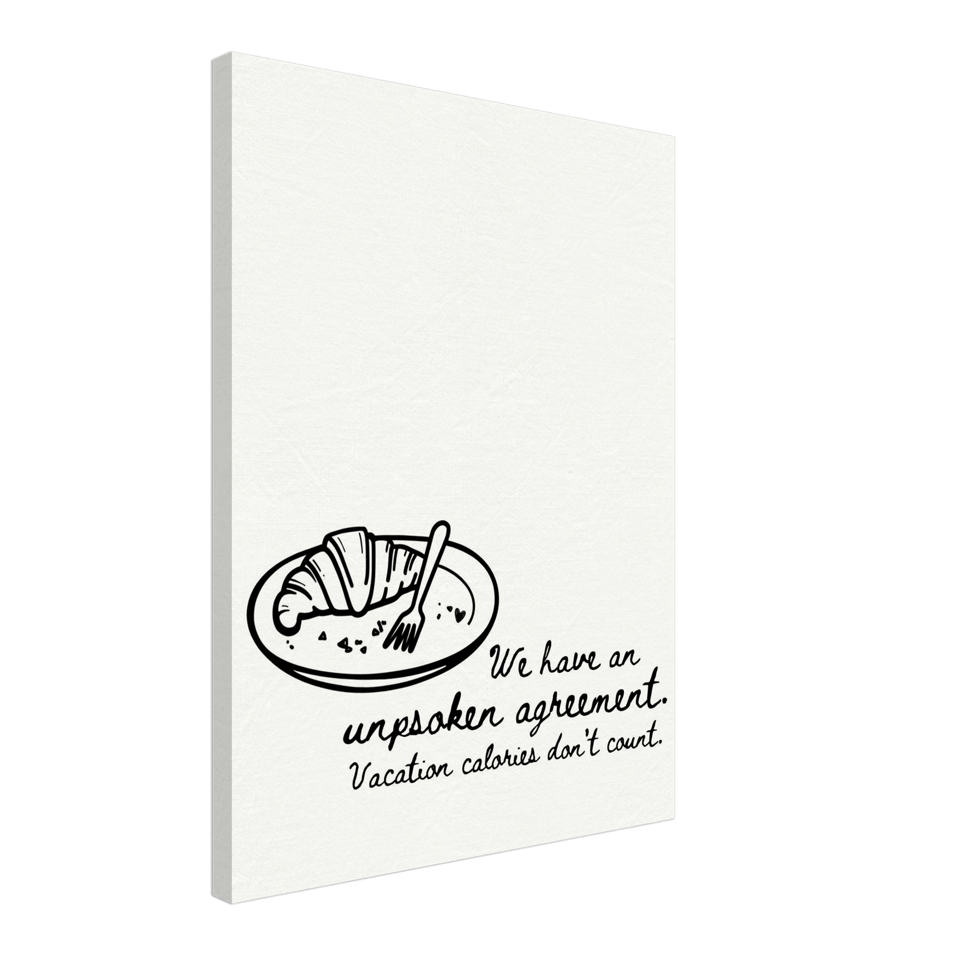 Calories Don't Exist on Vacation - Travel Couple Art - Out of Office Outfitters - Print Material