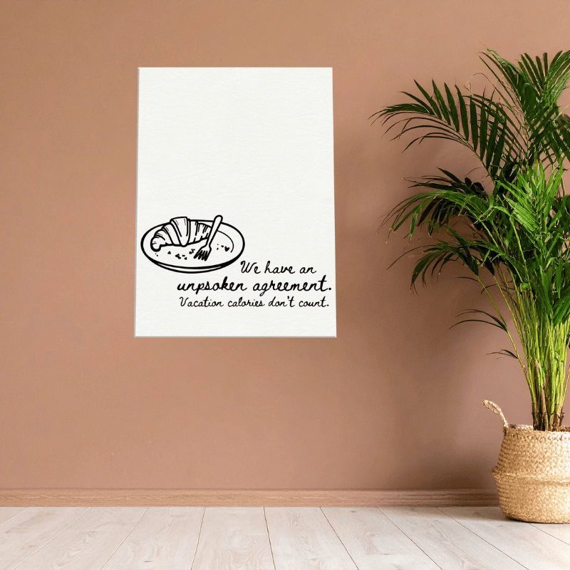 Calories Don't Exist on Vacation - Travel Couple Art - Out of Office Outfitters - Print Material