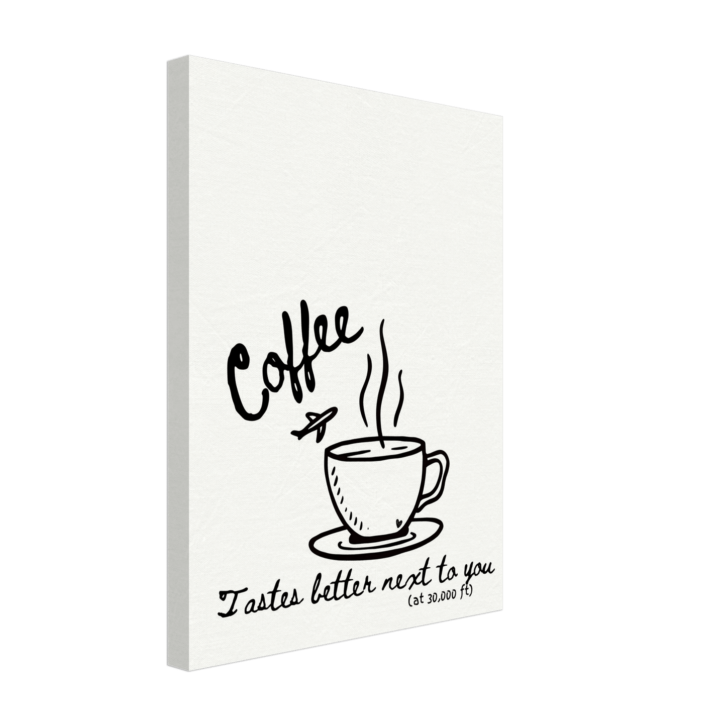 Coffee Tastes Better Next To You - Travel Couple Canvas - Out of Office Outfitters - Print Material