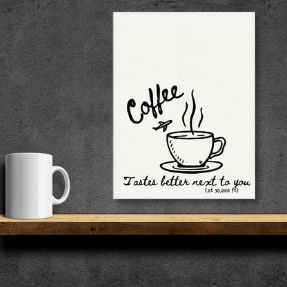 Coffee Tastes Better Next To You - Travel Couple Canvas - Out of Office Outfitters - Print Material