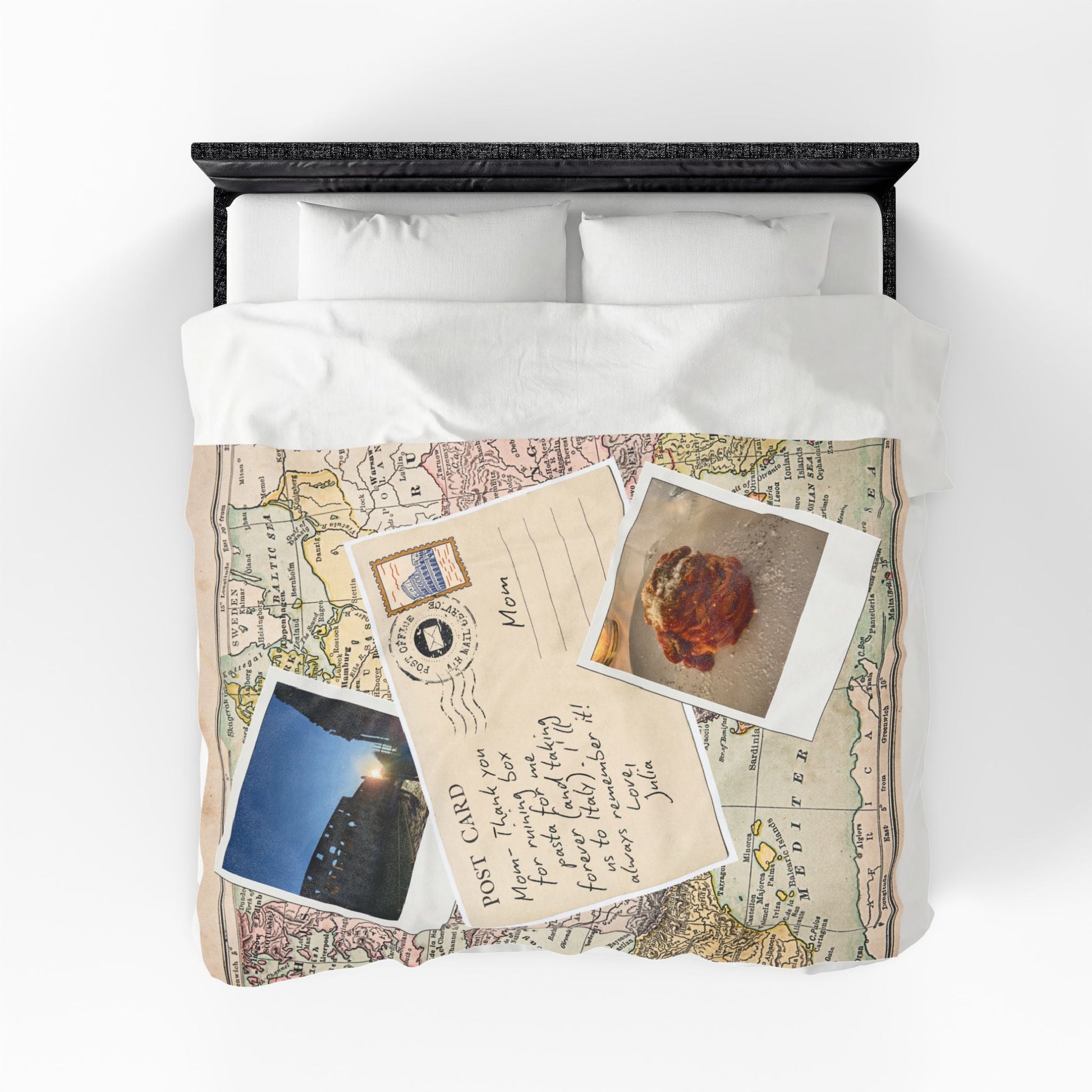 Cozy Plush Personalized Handwritten Postcard and Photo Travel Keepsake Blanket - Out of Office Outfitters - All Over Prints