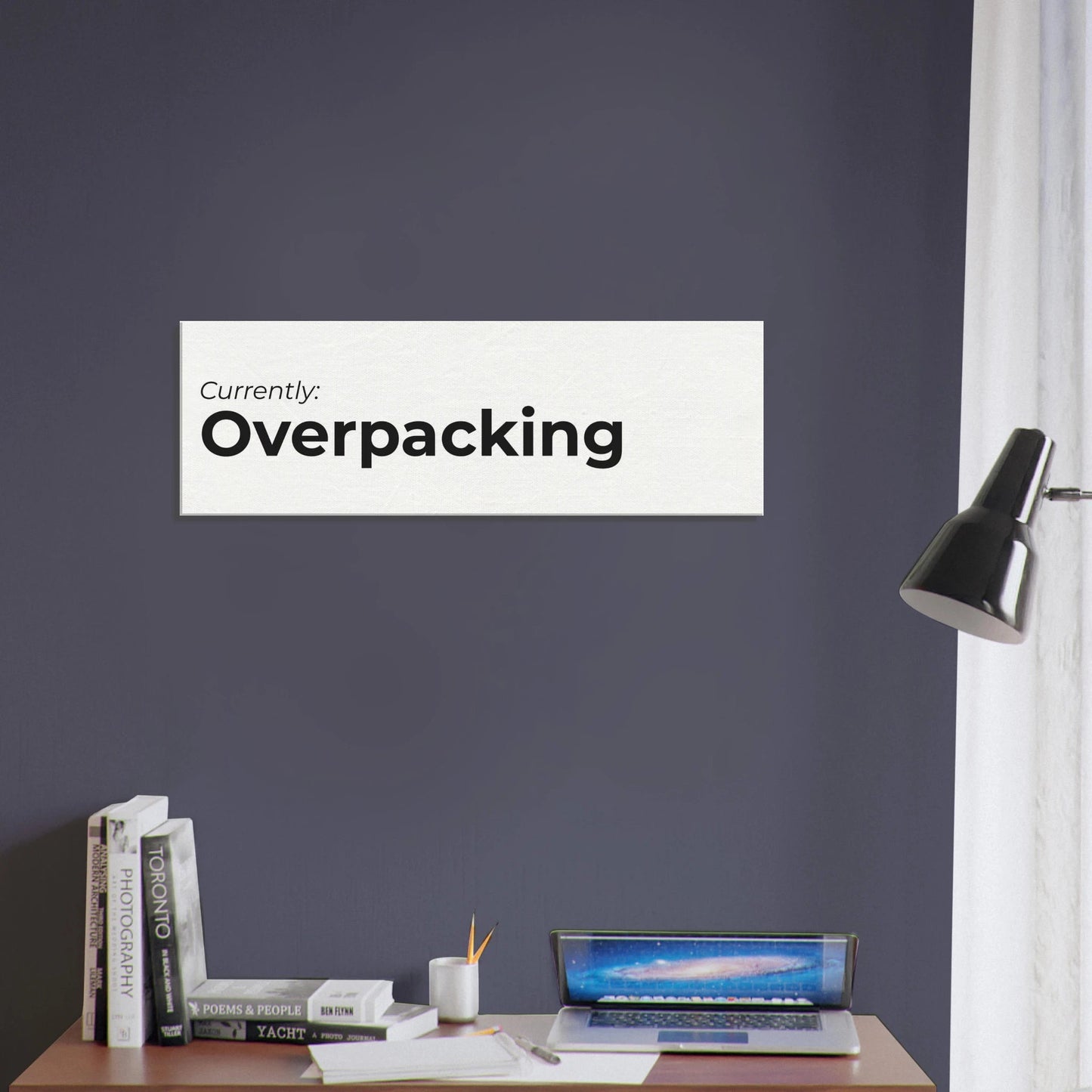 Currently: {Status} Travel Canvas Wall Art - Out of Office Outfitters - Print Material