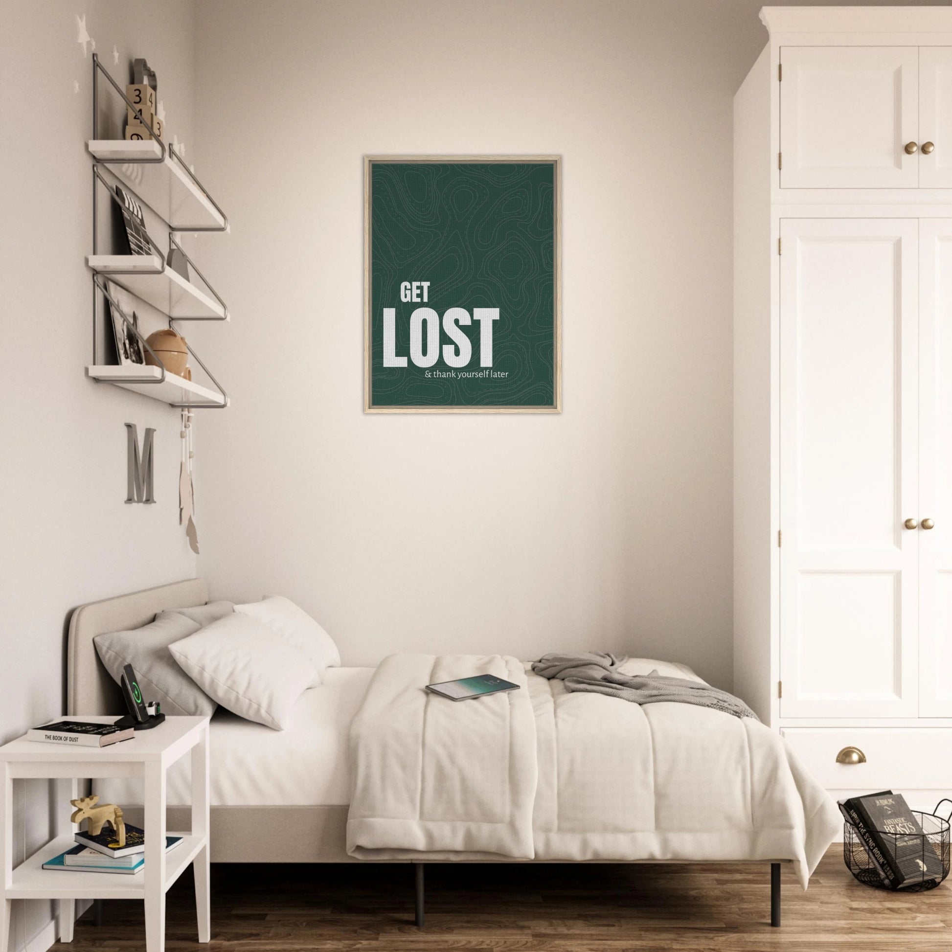 Get Lost (& Thank Yourself Later) Typography Canvas - Out of Office Outfitters - Print Material