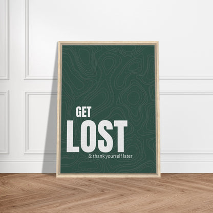 Get Lost (& Thank Yourself Later) Typography Canvas - Out of Office Outfitters - Print Material
