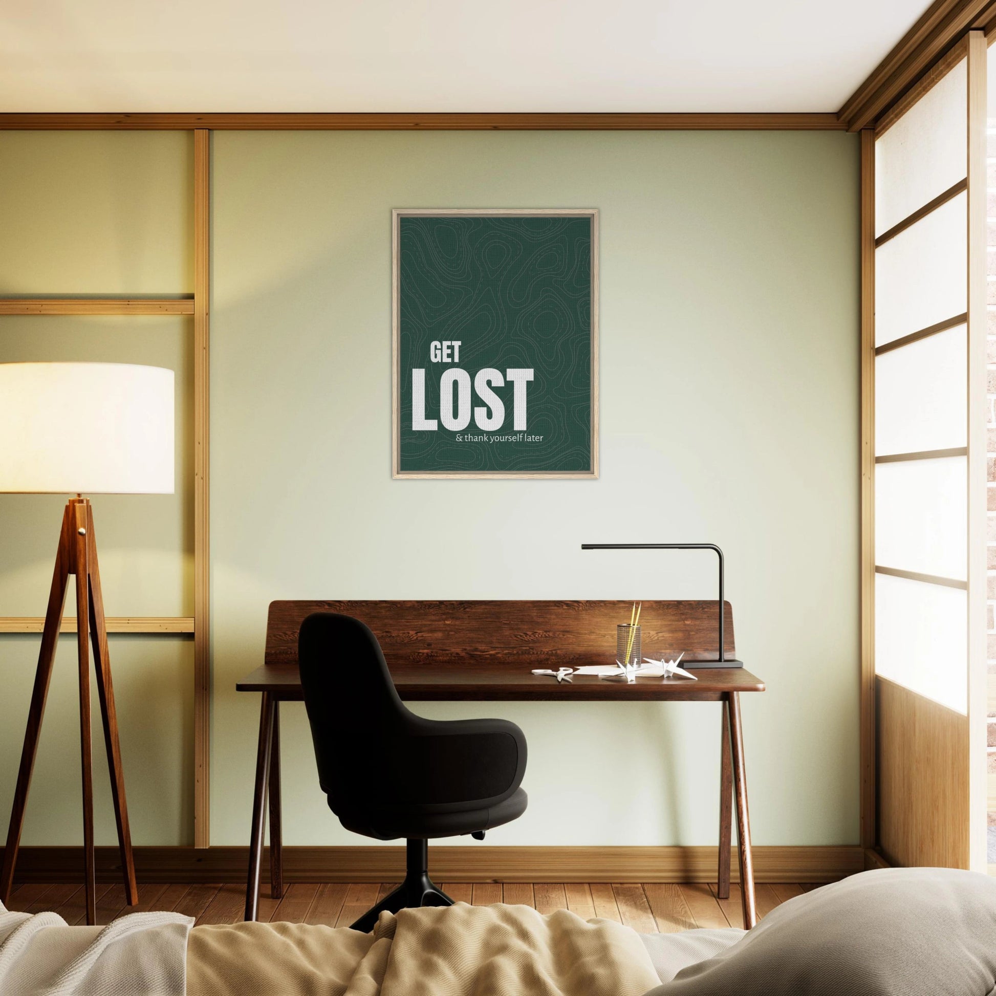 Get Lost (& Thank Yourself Later) Typography Canvas - Out of Office Outfitters - Print Material