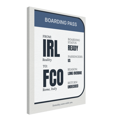 IRL → Anywhere — Boarding Pass Typography - Out of Office Outfitters - Print Material