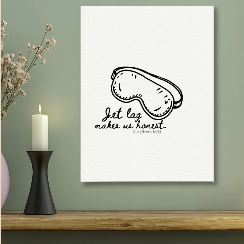 Jet Lag Makes Us Honest - Travel Couple Canvas Wall Art - Out of Office Outfitters - Print Material