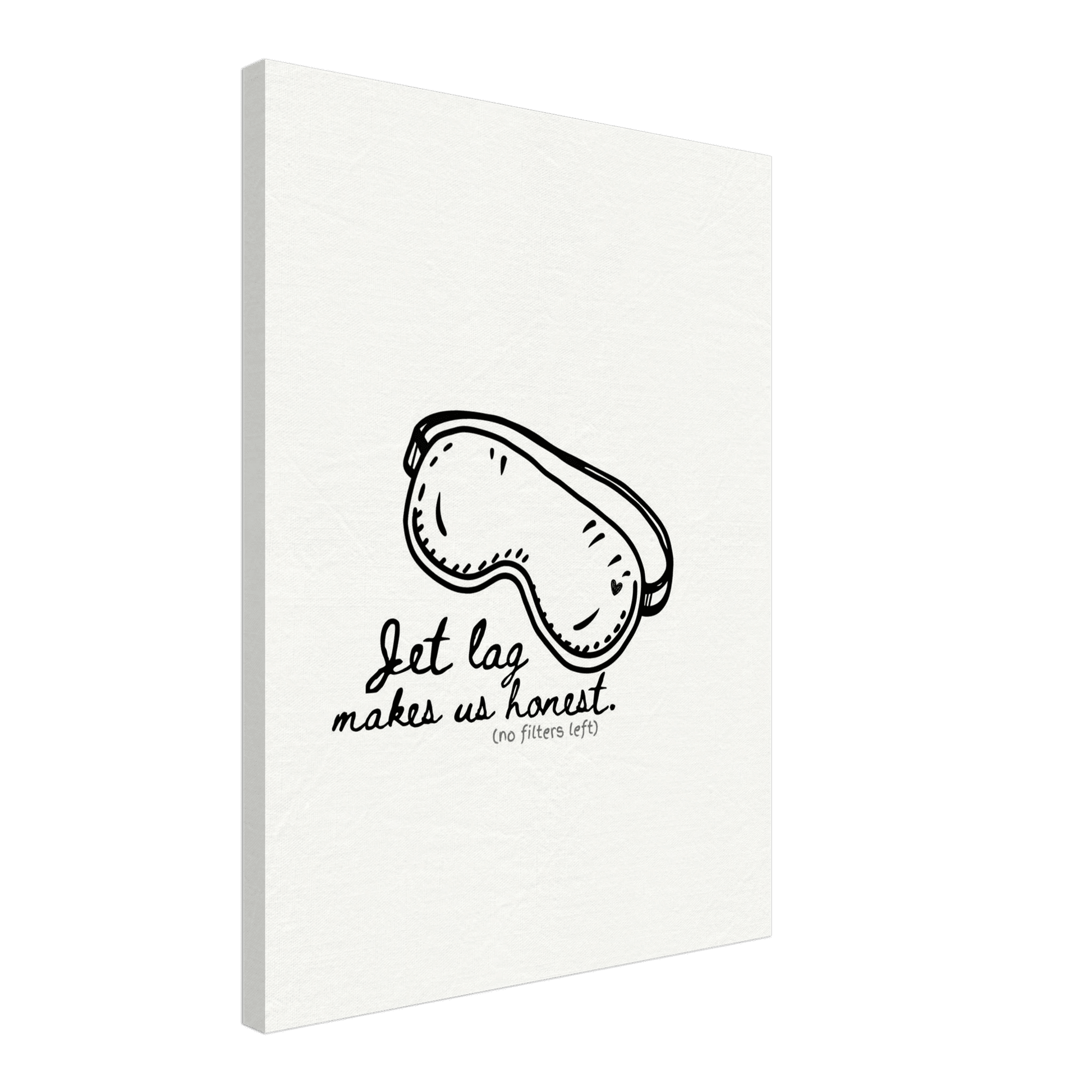Jet Lag Makes Us Honest - Travel Couple Canvas Wall Art - Out of Office Outfitters - Print Material