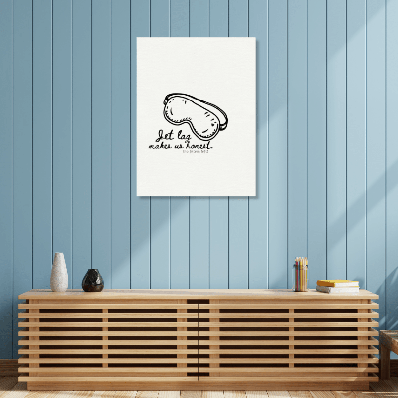 Jet Lag Makes Us Honest - Travel Couple Canvas Wall Art - Out of Office Outfitters - Print Material
