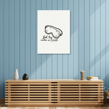 Jet Lag Makes Us Honest - Travel Couple Canvas Wall Art - Out of Office Outfitters - Print Material