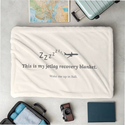 Jetlag Recovery Blanket - Warm Sherpa Travel Throw - Out of Office Outfitters - Home Decor