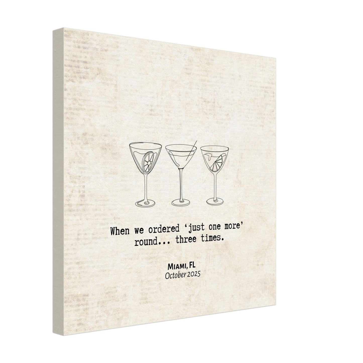"Just One More Round" - Personalized Travel Micro Memory Canvas - Out of Office Outfitters - 