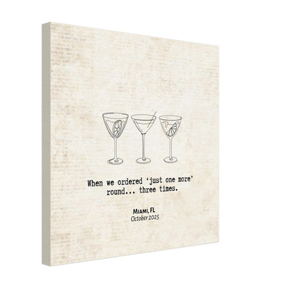 "Just One More Round" - Personalized Travel Micro Memory Canvas - Out of Office Outfitters - 