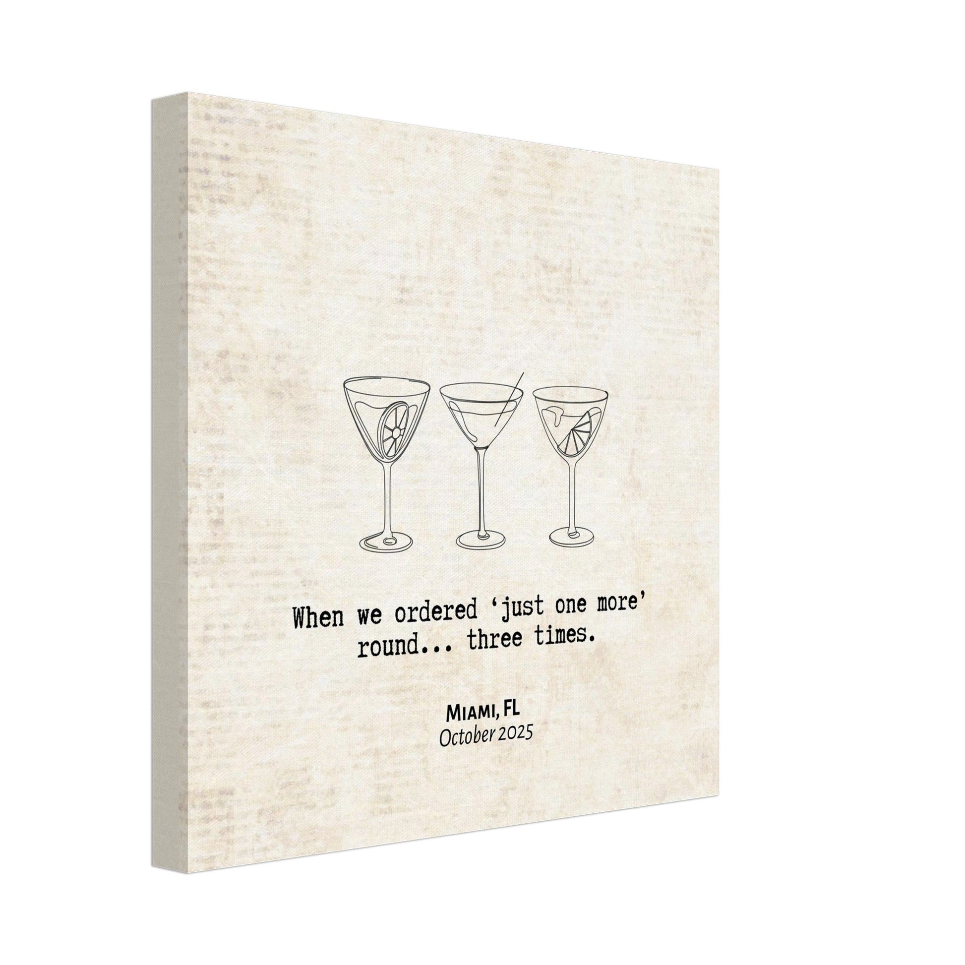 "Just One More Round" - Personalized Travel Micro Memory Canvas - Out of Office Outfitters - 