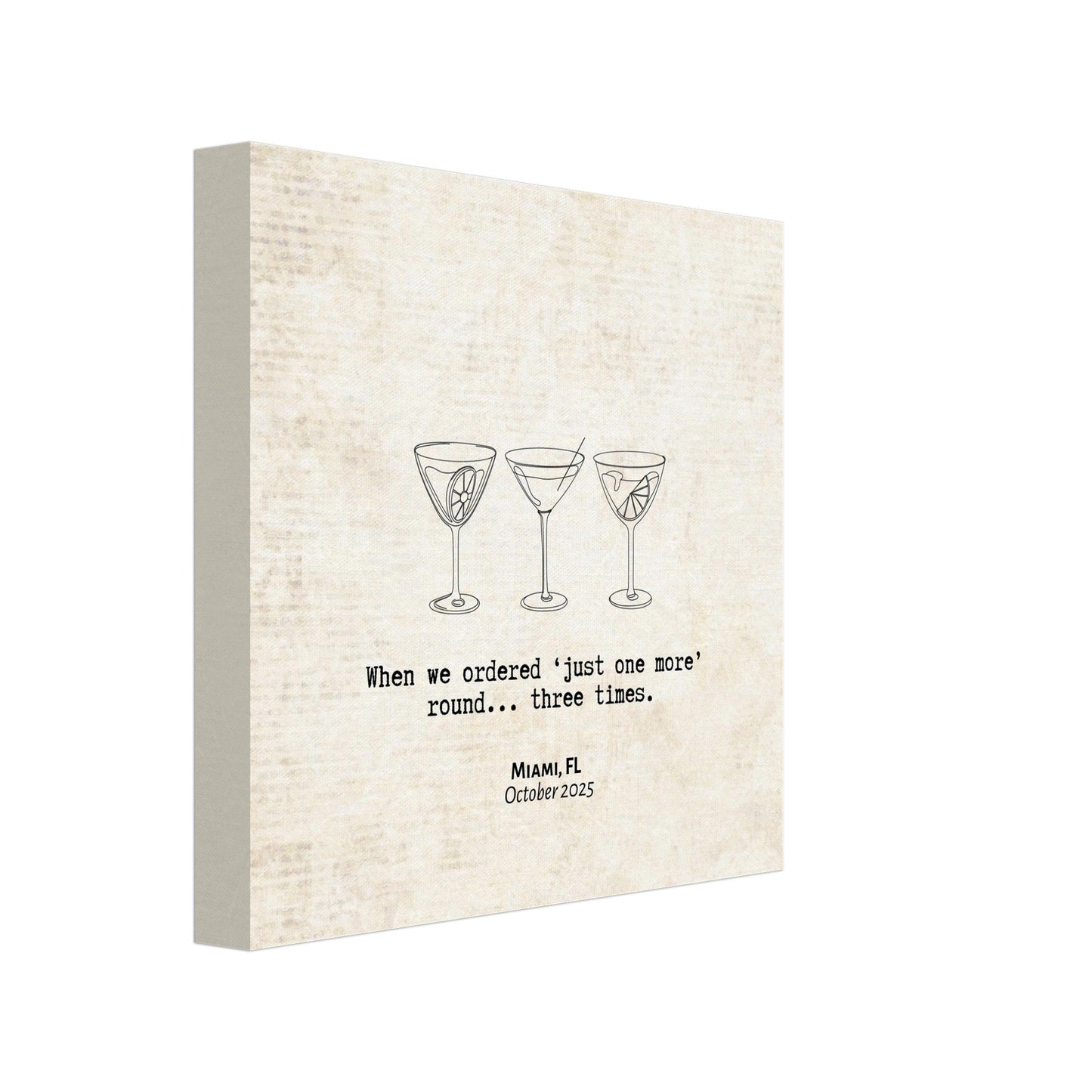 "Just One More Round" - Personalized Travel Micro Memory Canvas - Out of Office Outfitters - 