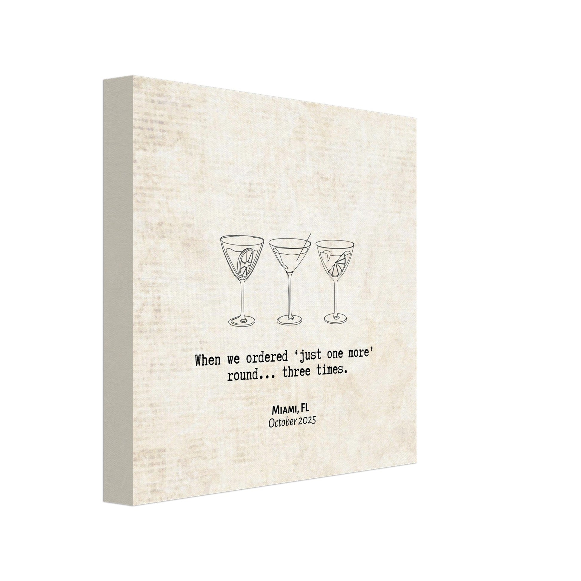 "Just One More Round" - Personalized Travel Micro Memory Canvas - Out of Office Outfitters - 