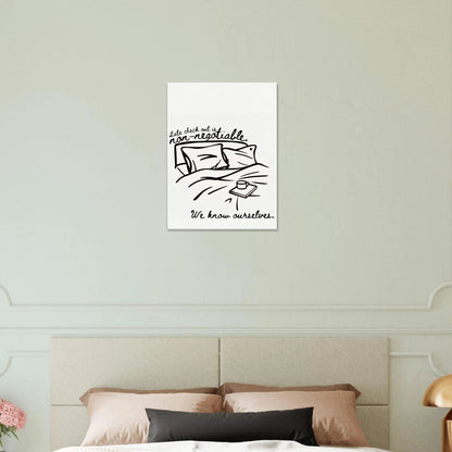 Late Check Out is Non - Negotiable (We Know Ourselves) - Travel Couple Canvas Wall Art - Out of Office Outfitters - Print Material