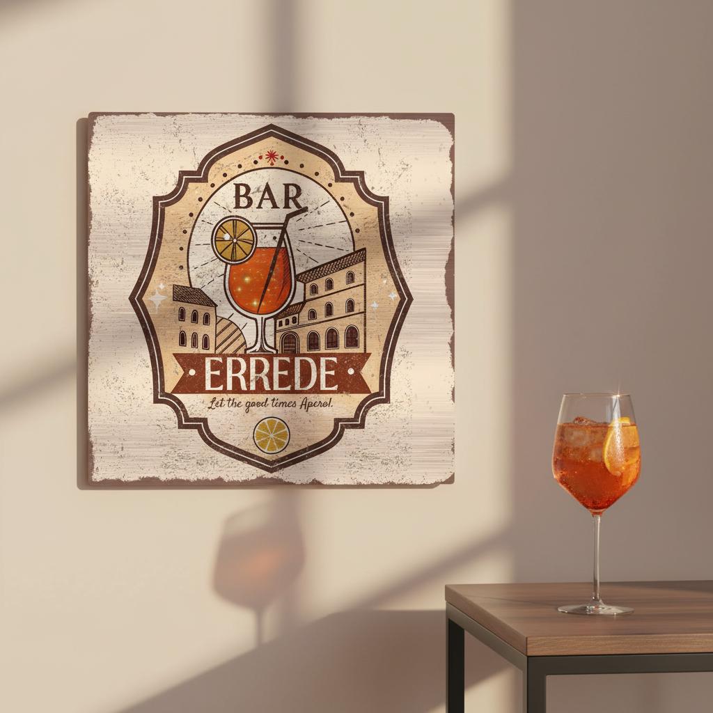 Let the Good Times Aperol Brushed Aluminum Bar Sign - Out of Office Outfitters - Print Material