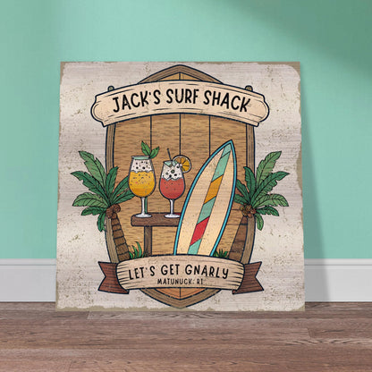 Let's Get Gnarly Brushed Aluminum Bar Sign - Out of Office Outfitters - Print Material