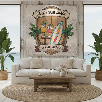 Let's Get Gnarly Brushed Aluminum Bar Sign - Out of Office Outfitters - Print Material