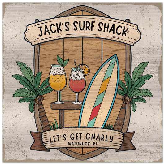 Let's Get Gnarly Brushed Aluminum Bar Sign - Out of Office Outfitters - Print Material