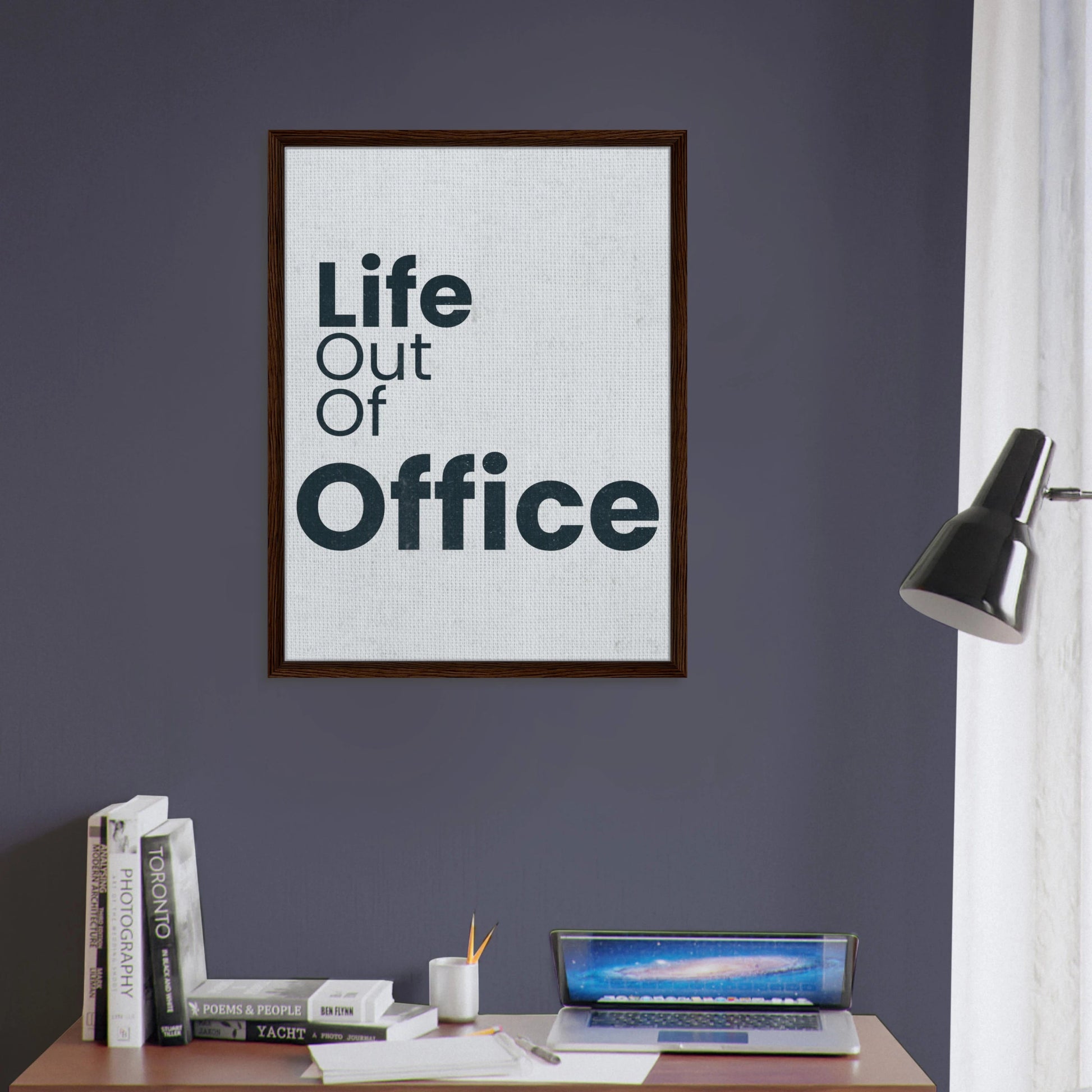 Life Out of Office - Minimal Typography Canvas - Out of Office Outfitters - Print Material