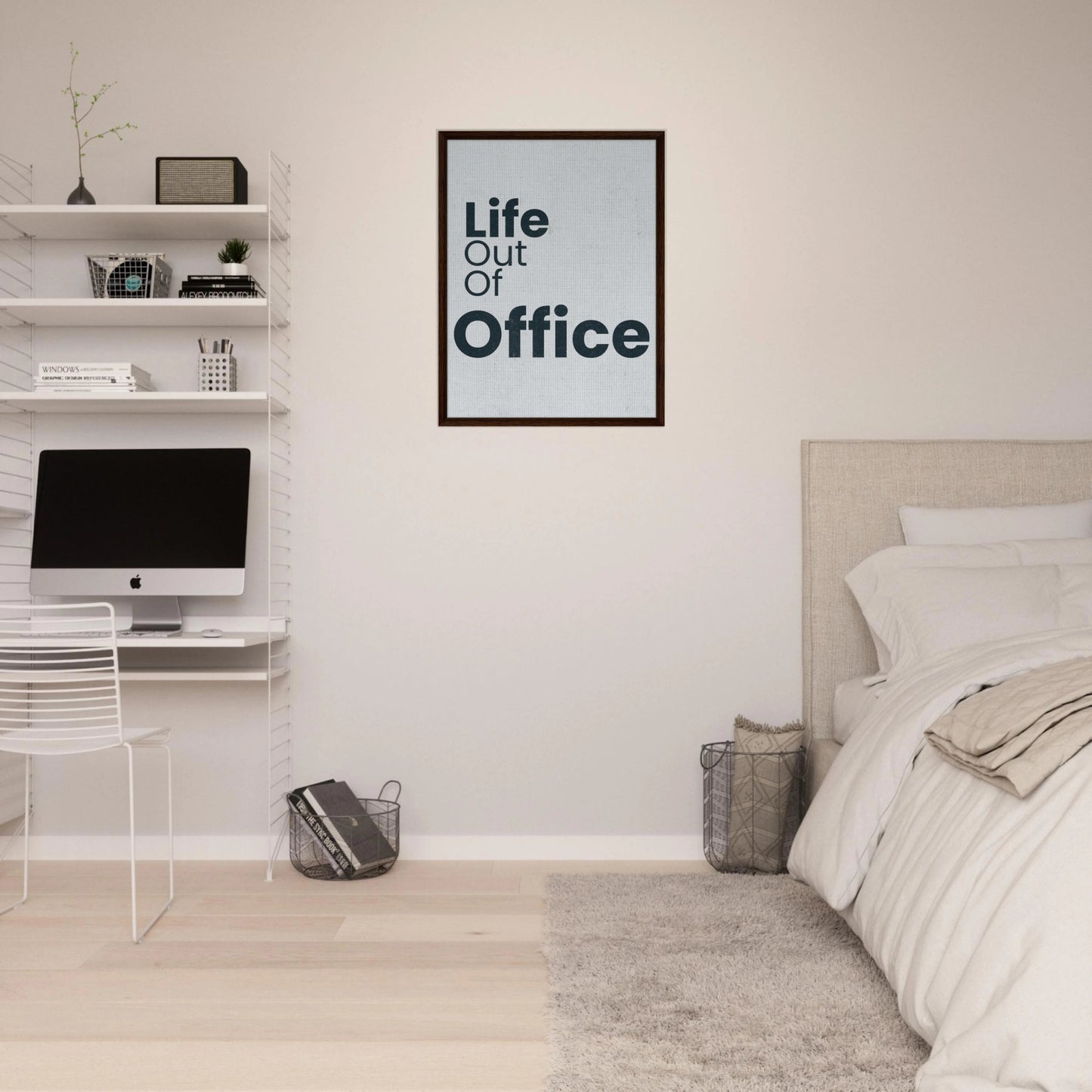 Life Out of Office - Minimal Typography Canvas - Out of Office Outfitters - Print Material