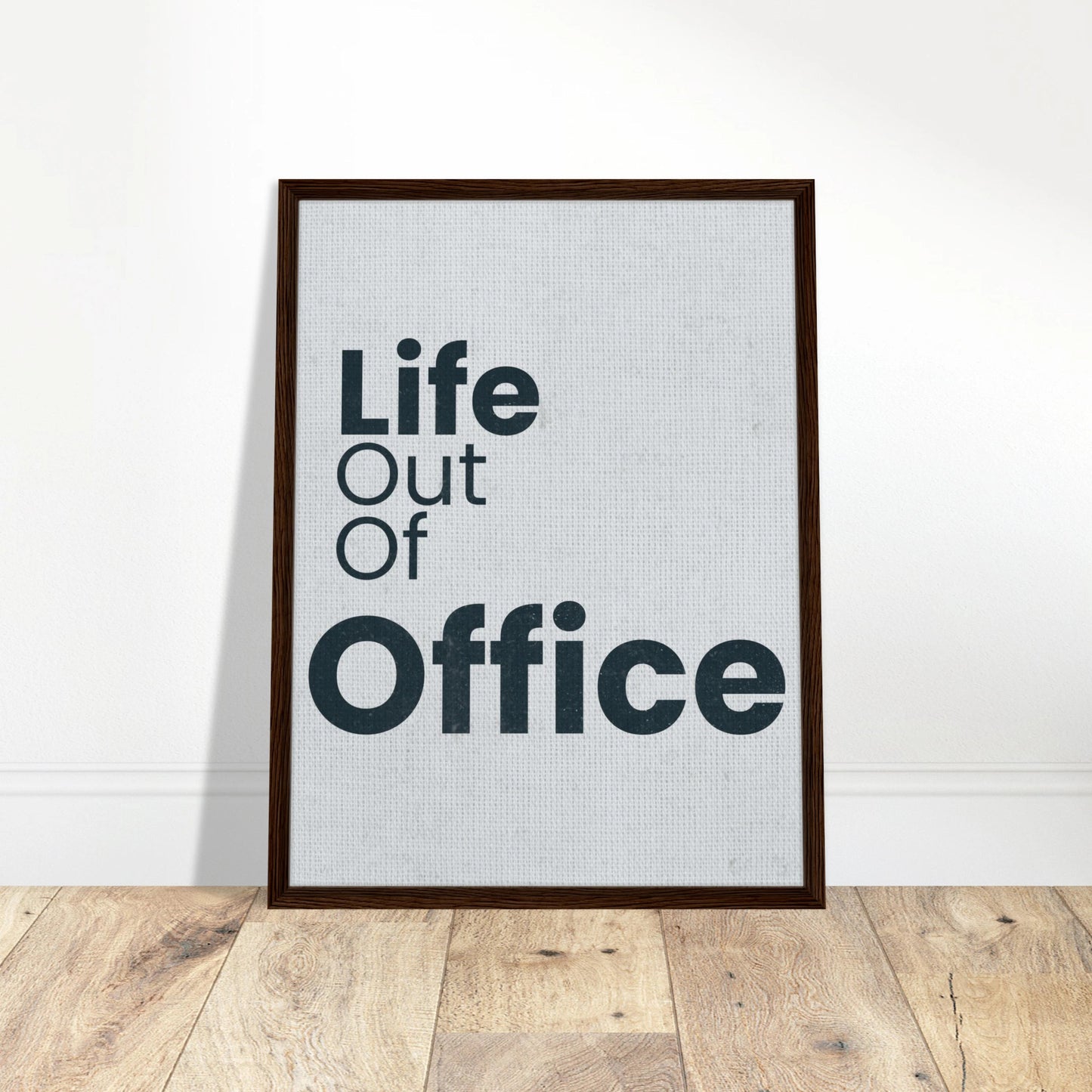 Life Out of Office - Minimal Typography Canvas - Out of Office Outfitters - Print Material
