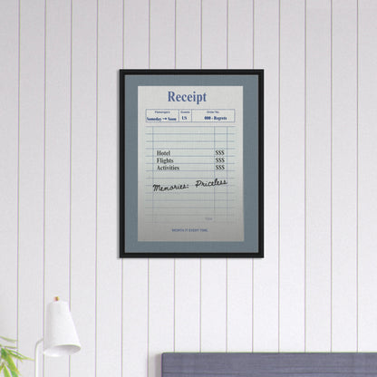 Memories: Priceless — Travel Receipt Typography - Out of Office Outfitters - Print Material