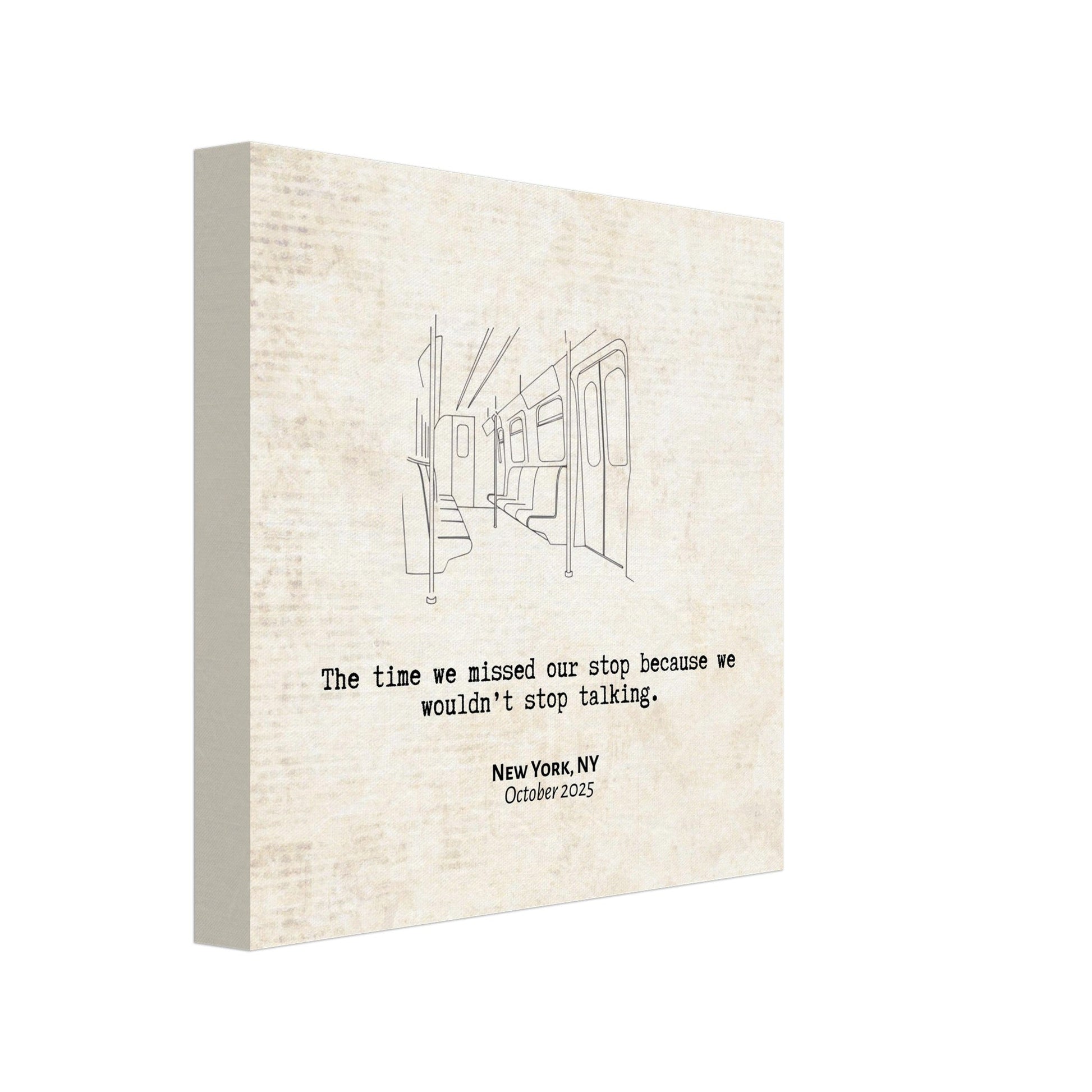 "Missed Our Stop" - Personalized Travel Micro Memory Canvas - Out of Office Outfitters - 